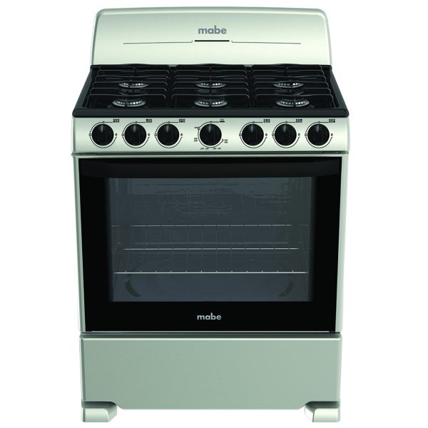 Estufa a gas de 30 pulgadas, 6 quemadores, color grafito