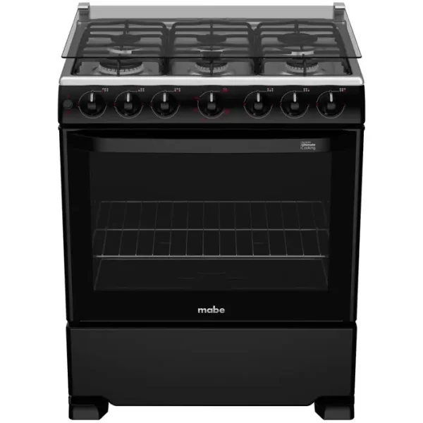 ESTUFA MABE DE GAS 30" cub. Inoxidable , capelo, encendido electrico NEGRA